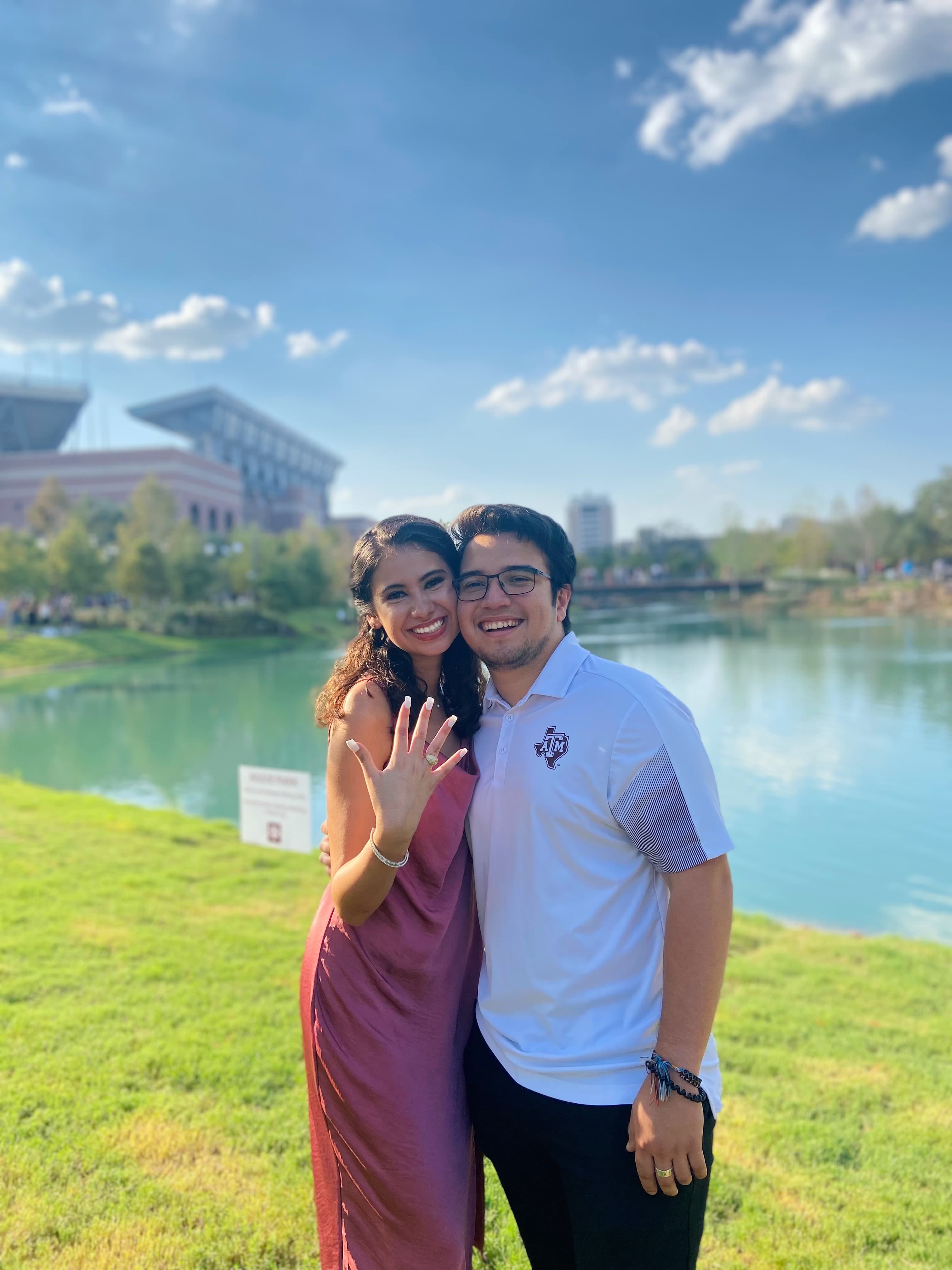 Engagement ring at Texas A&M